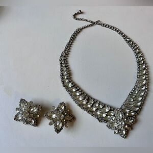 Cubic Zarconia Set Earrings and Necklace